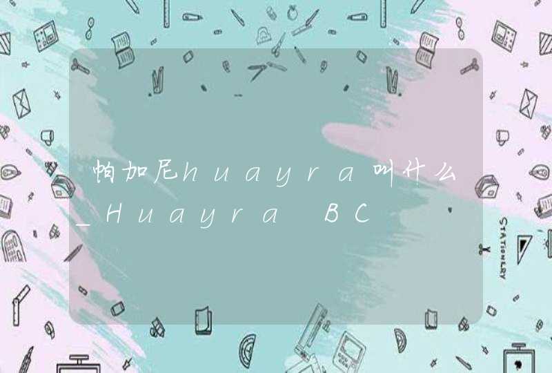 帕加尼huayra叫什么_Huayra BC